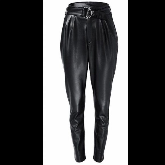 🔥🖤 FAUX LEATHER BELTED PANTS 🖤🔥 - Picture 4 of 4